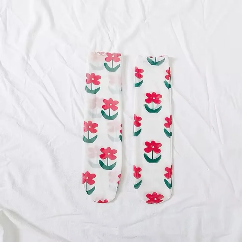 Free People-Mesh Flower Shear Socks